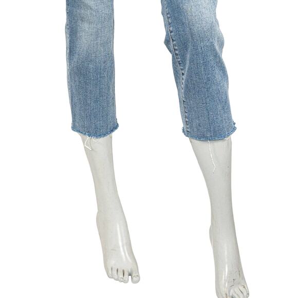 L'AGENCE $285 Sada High-Rise Cropped Slim Denim Jeans Raw hem Size 25 - Picture 9 of 11
